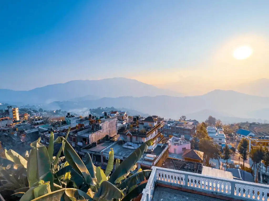 Morgendlicher Blick über Gorkha