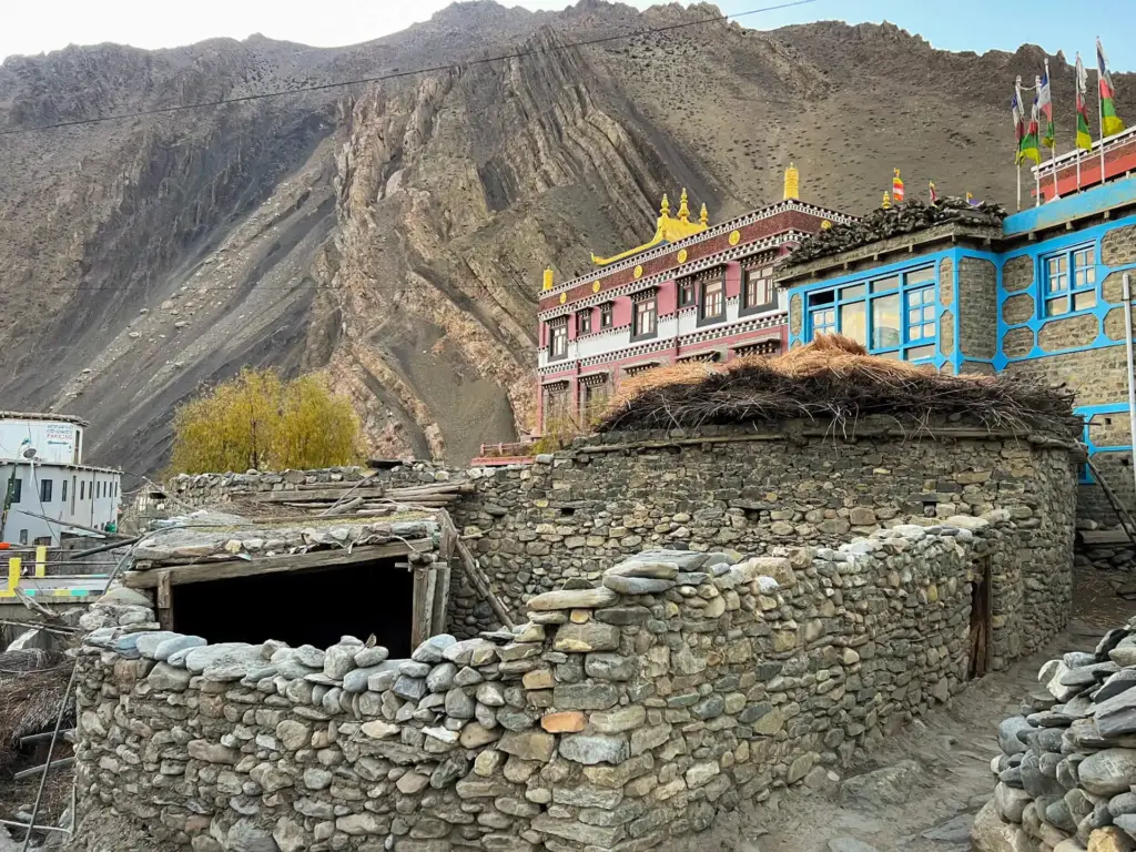 Tempelanlage in Kagbeni, dem letzten genehmigungsfreien Ort bevor es nach Upper Mustang geht