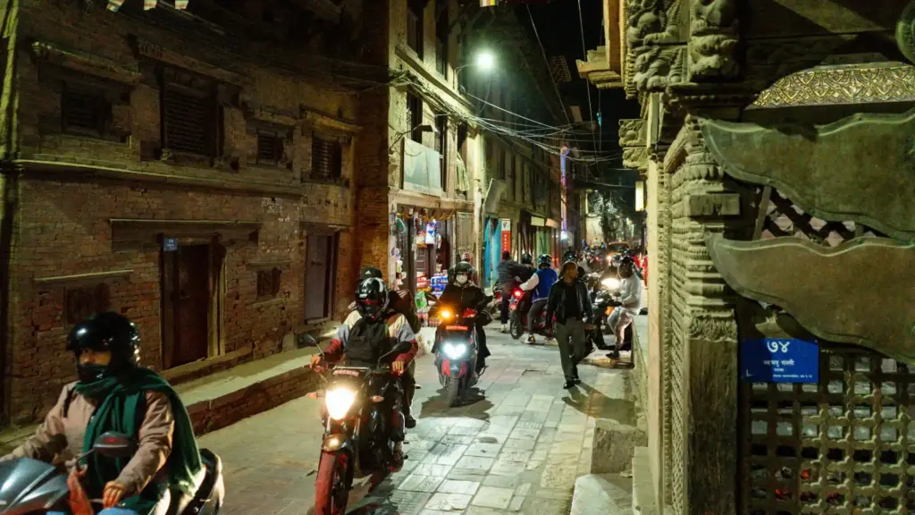 Abends unterwegs in Patan, Kathmandu