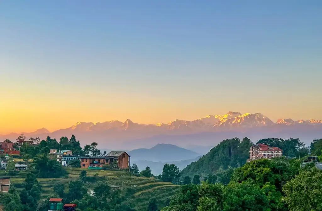 Blick von Bandipur Richtung Himalaya
