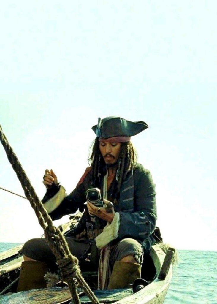 Jack Sparrow mit seinem Kompass